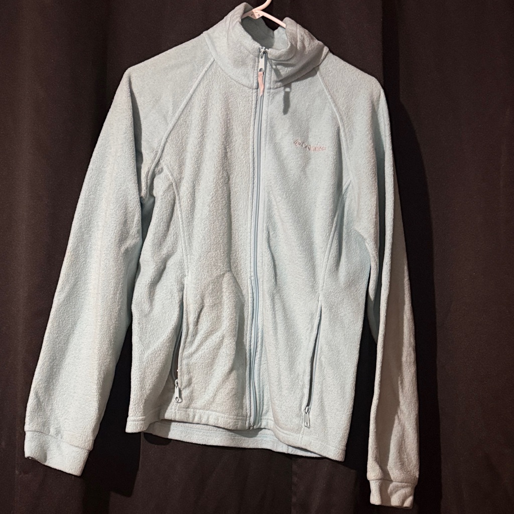Columbia Soft Blue Fleece Jacket Size 18/20 Youth